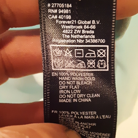 Forever 21 semi sheer turquoise blouse - Picture 6 of 6